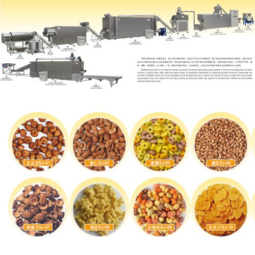 早餐谷物挤出机制造商玉米片制作机