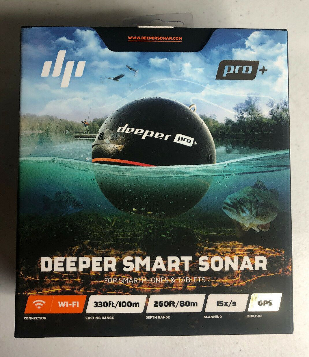 Deeper Pro Plus探鱼器智能声纳便携式无线