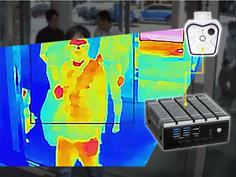 DFI-AI智能数字热像IP摄像头发烧扫描仪用于新冠肺炎疫情检测和预防