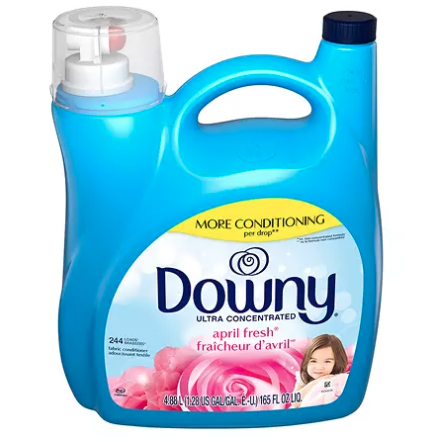 Downy超液体织物柔软剂和护发素，April Fresh（165盎司，244负荷）