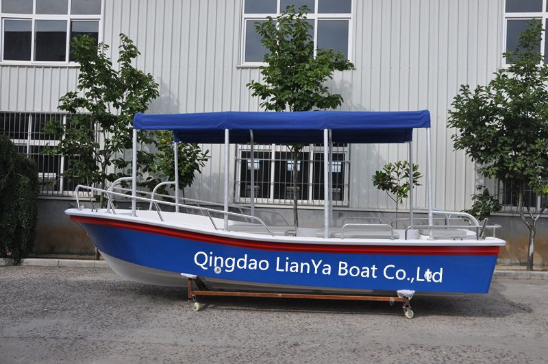 Liya 5.8米panga船玻璃纤维渔船，带舷外发动机