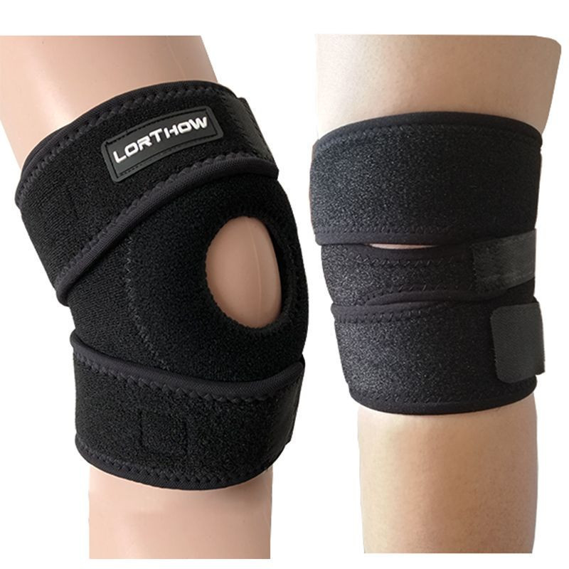 带强化髌骨稳定器的通用髌骨护膝包，用于预防运动性膝关节拉伤或损伤