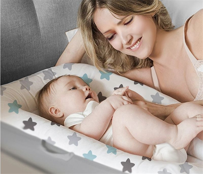 100%纯棉便携式婴儿床和摇篮婴儿新生儿窝多用途婴儿床