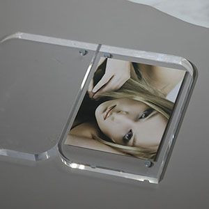 立式亚克力相框双面写真水晶桌透明磁性相框可定制