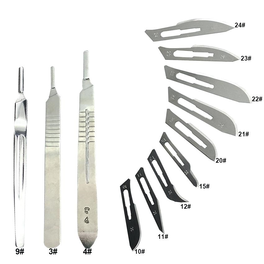10号手术刀刀片包括适用于Dermaplaning/工艺品/器械的3号金属手柄