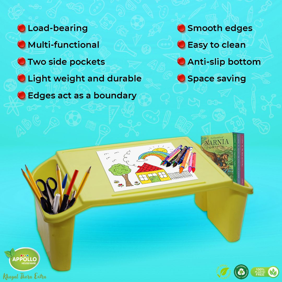 儿童桌高品质轻便耐用儿童桌家庭作业用塑料桌艺术和工艺活动桌。