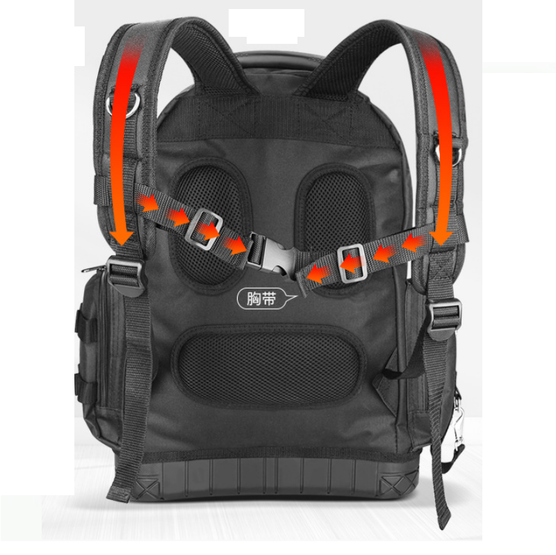 高品质耐用工具背包多用途工地工具包电工工具背带背包