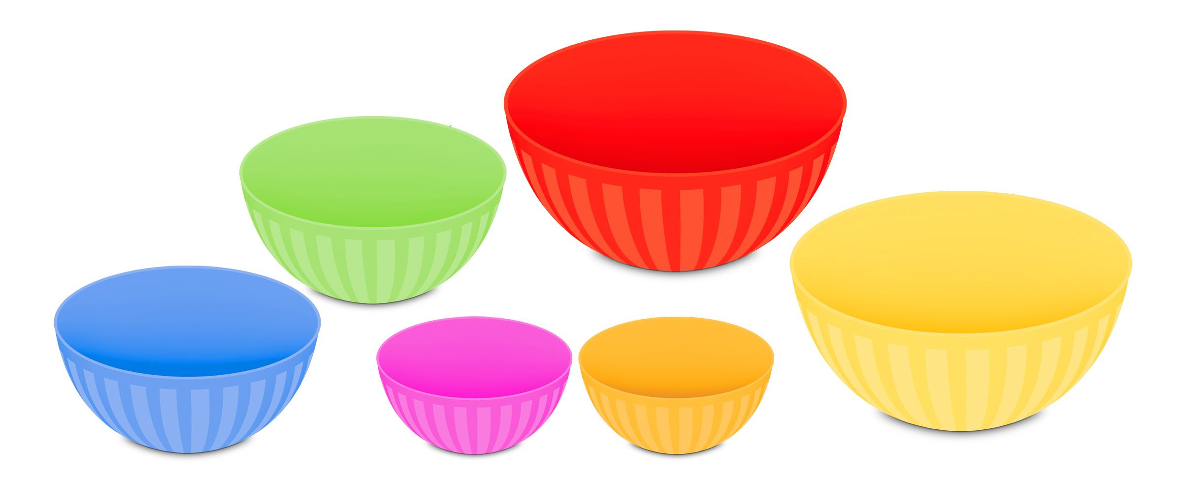 Premio碗（小）高品质轻质厨房碗600毫升塑料碗，用于混合和提供餐桌碗