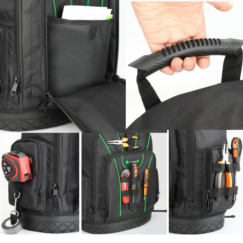 高品质耐用工具背包多用途工地工具包电工工具背带背包