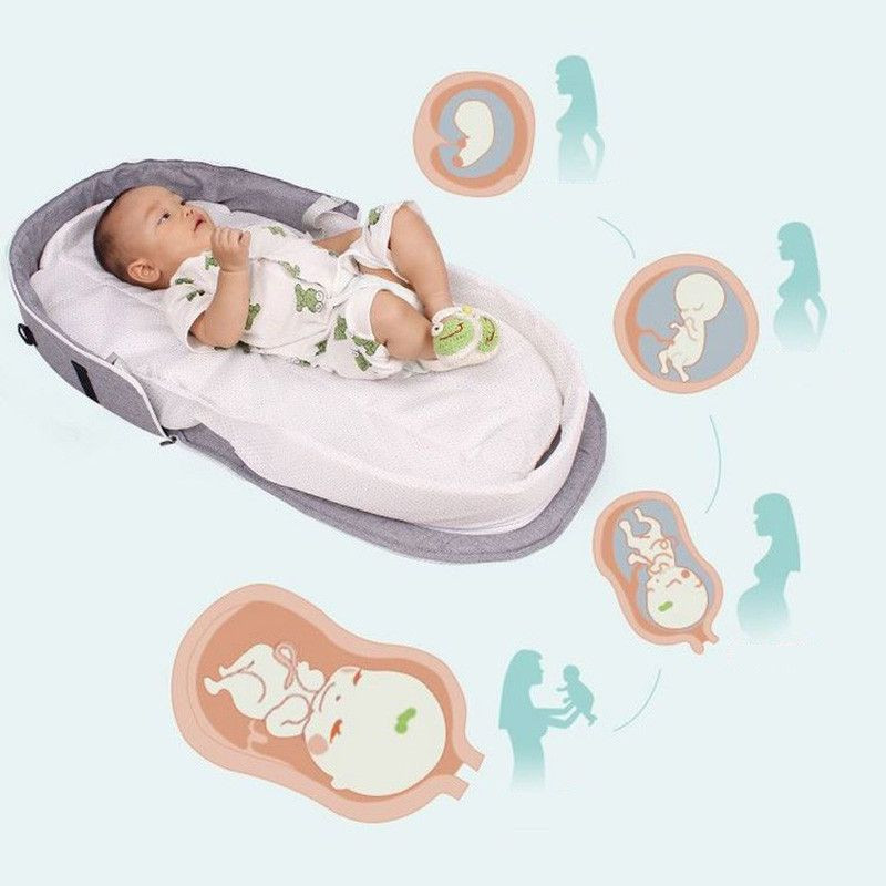 婴儿窝床便携式婴儿床蚊帐旅行床婴儿学步棉质婴儿床