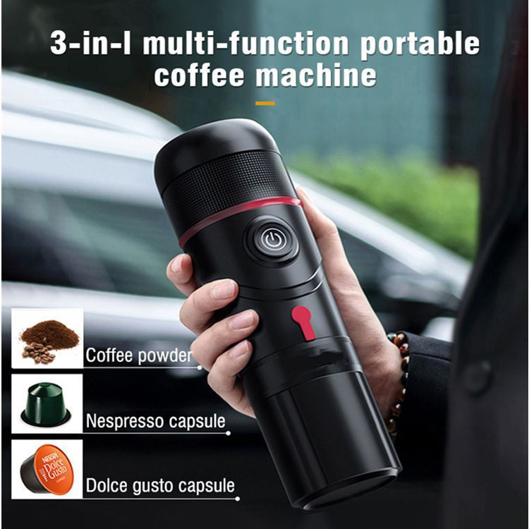 户外使用电动迷你便携式浓缩咖啡机，适合Nespresso、Ground coffee和Dolce Gusto
