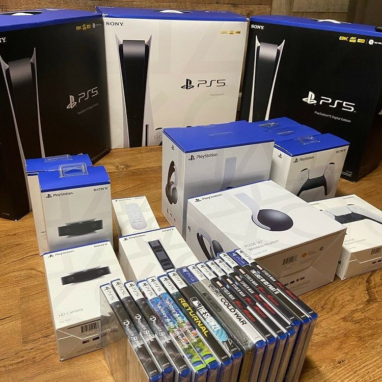 新款索尼PlayStation 5配备2个无线控制器PS5视频游戏机新款InBox