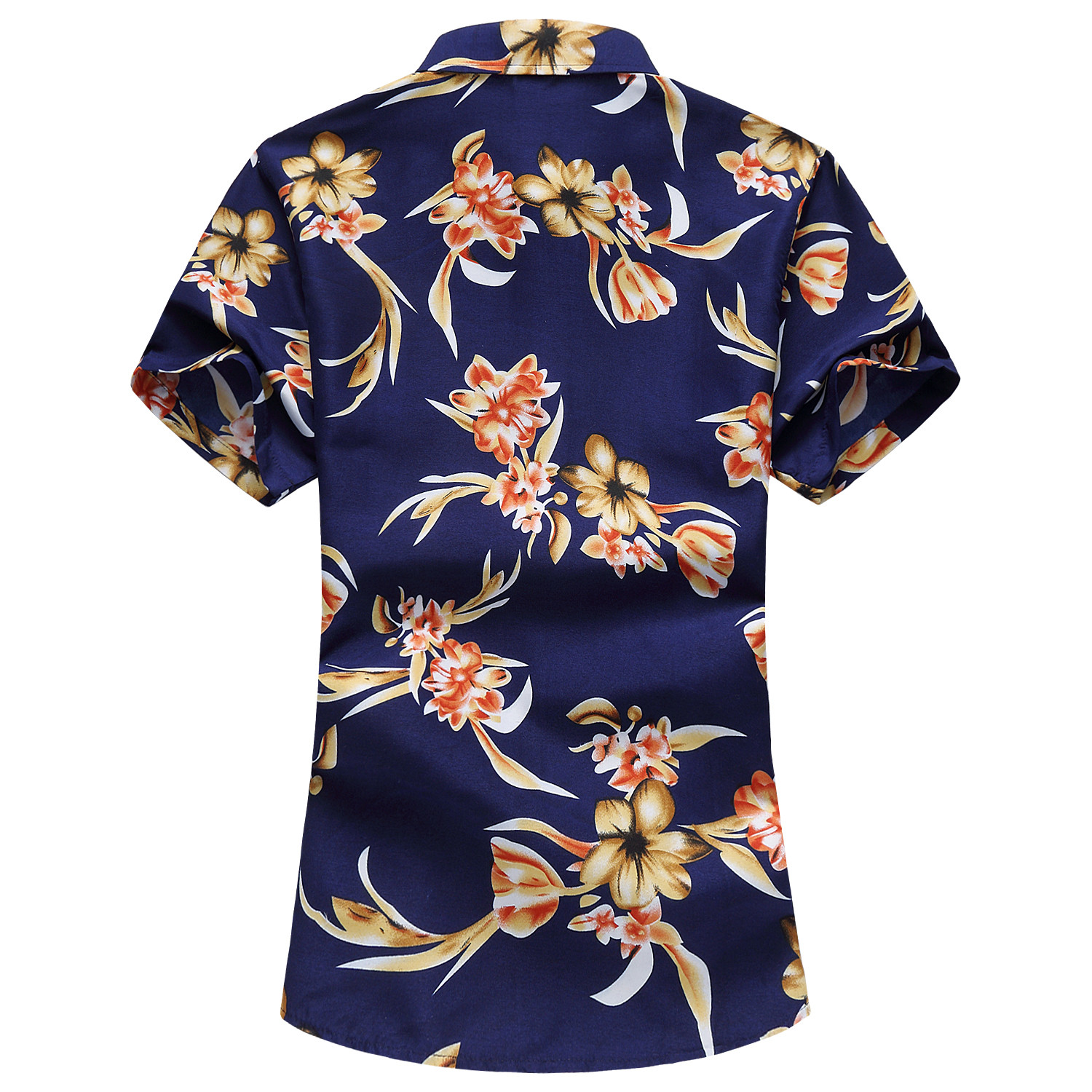棉质印花夏威夷男士衬衫定制时尚休闲衬衫