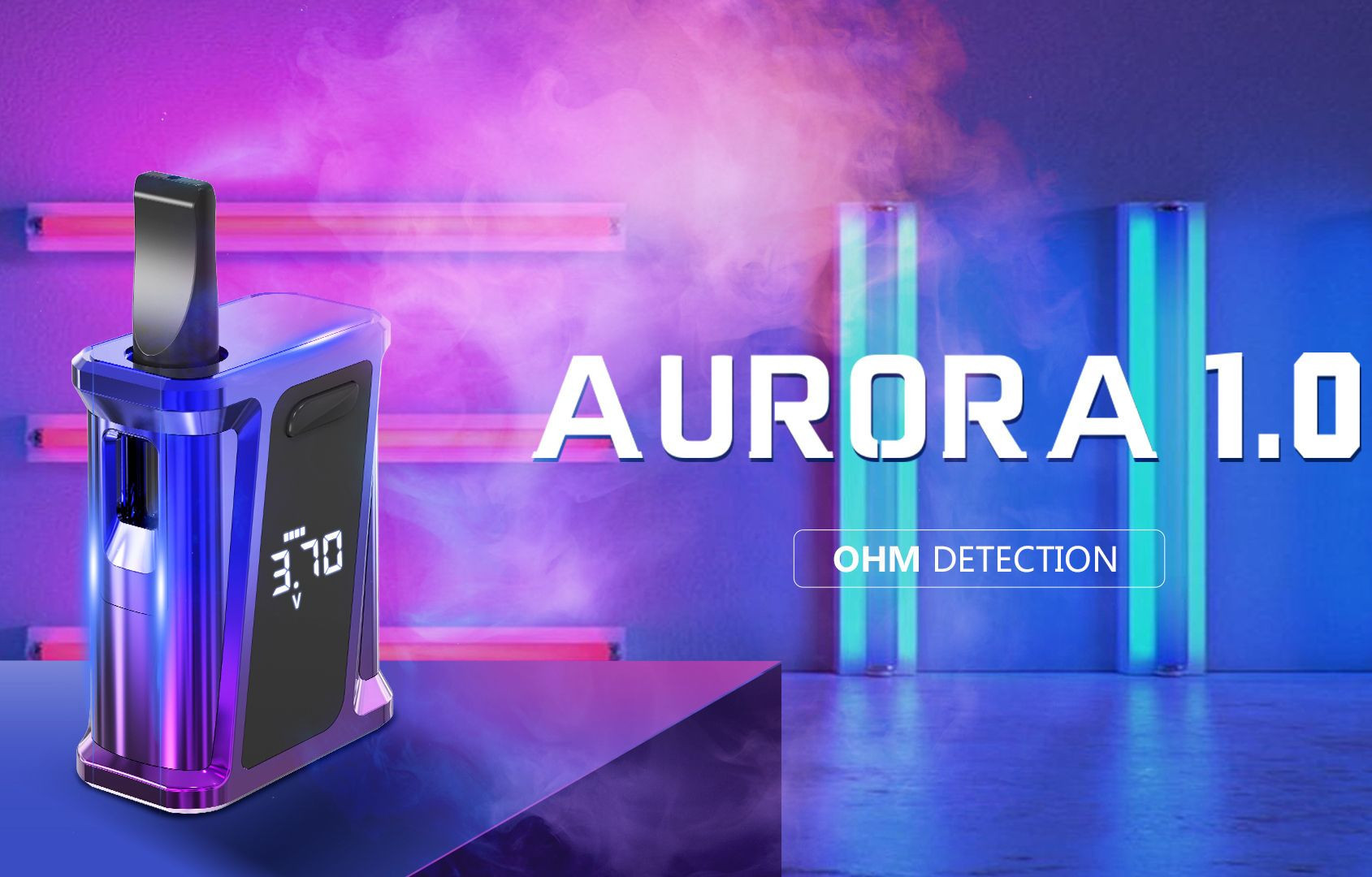 Aurora1.0欧姆检测650mAh 510可调电压Vape电池