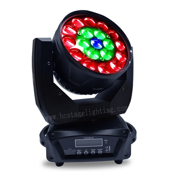 19x15w 4in1 rgbw led变焦清洗移动头灯