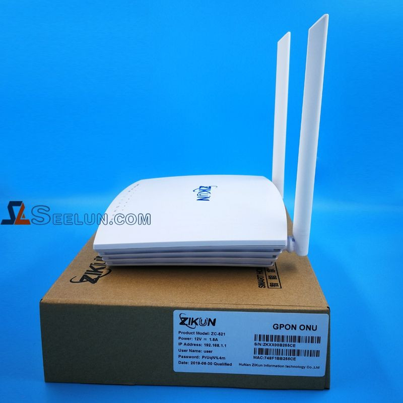 ZC-521 GPON 1GE+3FE+1电话+wifi onu ont Zikun作为华为HG8546M GPON ont调制解调器