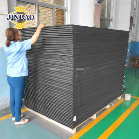 JINBAO 1220X2440MM便宜的4x8英尺黑色云母片pvc sintra外匯板廣告材料