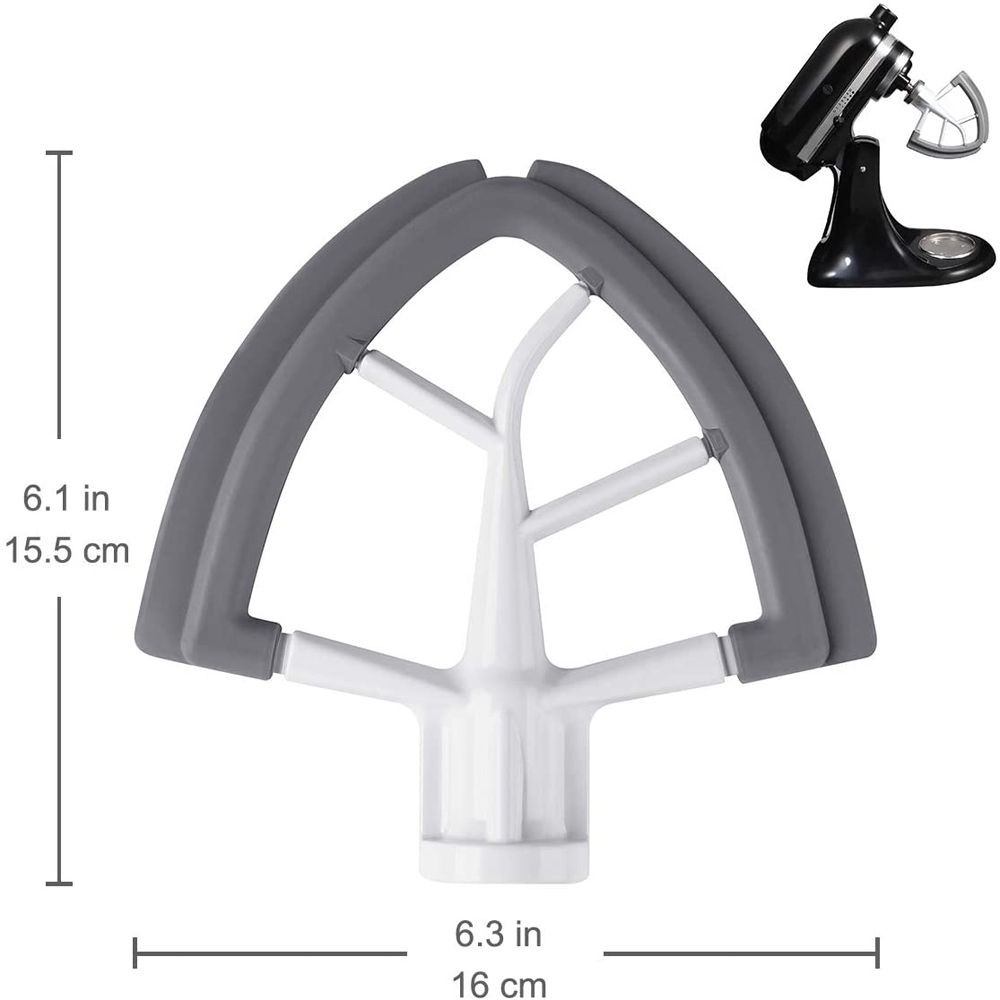 用于KitchenAid倾斜头立式搅拌机的Flex Edge搅拌器，4.5-5夸脱平板搅拌器桨