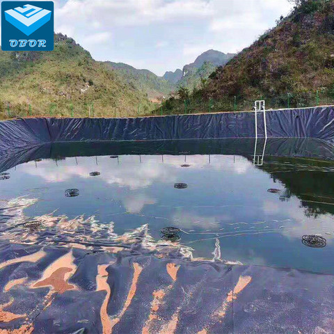 OBOR HDPE土工膜塑料鱼塘衬垫菲律宾价格0.3mm