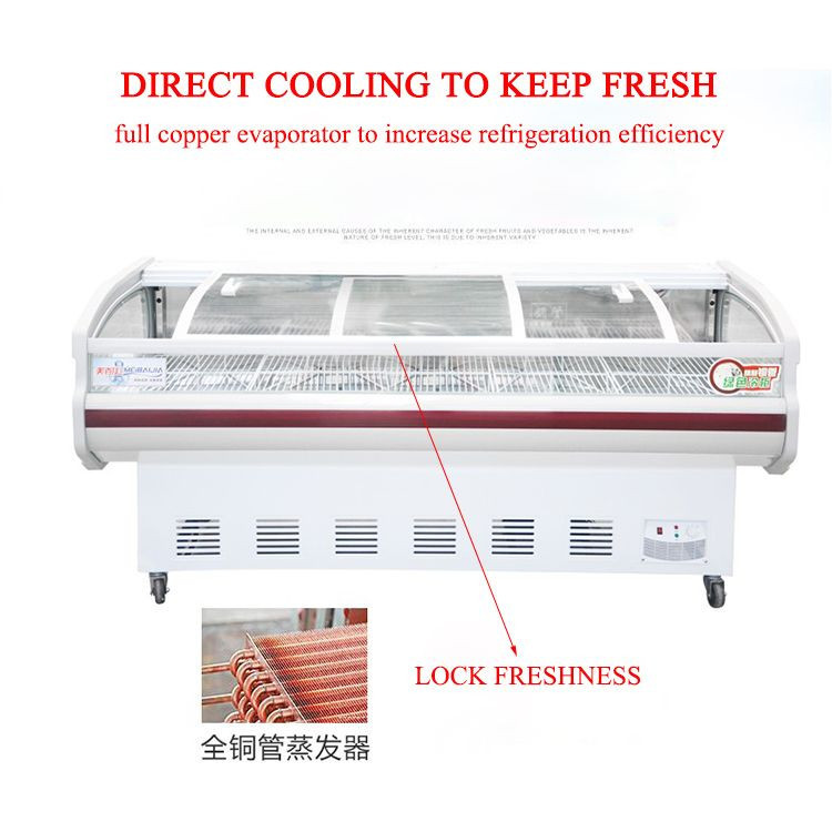 风扇冷却全铜蒸发器鲜肉展示冰箱/冷冻机