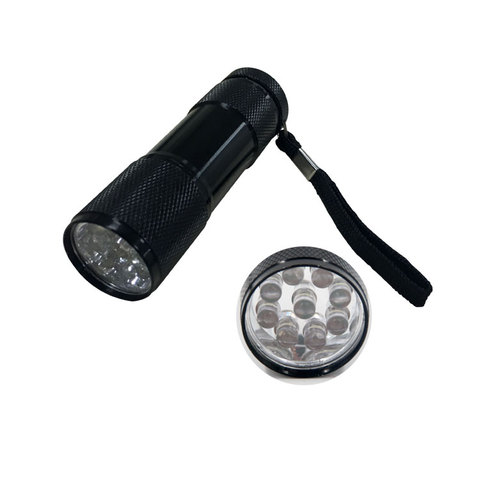 强大的便携式超亮9 LED迷你手电筒小型手电筒口袋灯橡胶握把LED窗帘战术手电筒
