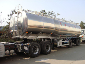 优质三轴30吨39m3铝制食用油罐车拖车待售