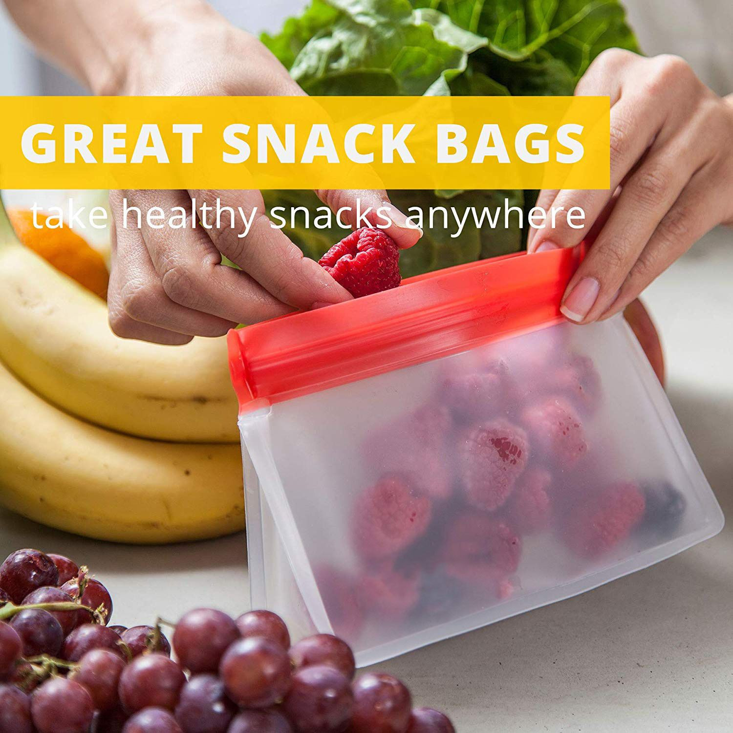 环保Ziplock防漏冷冻袋批发可重复使用PEVA食品包装储物袋