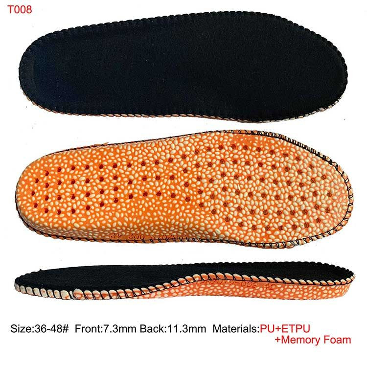 Shoema Safety PU Etpu爆米花鞋垫，带有记忆泡沫，用于制作安全鞋