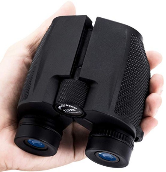 10x25高功率紧凑型双筒望远镜，适用于微光夜视的成人和儿童
